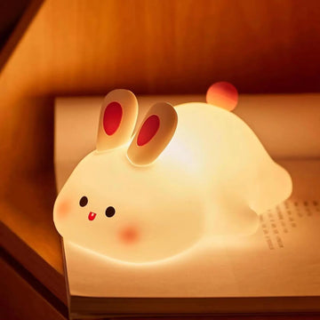 Cute Rabbit Silicone Lamp Soft Touch Night Light For Kids And Home Decor Regular